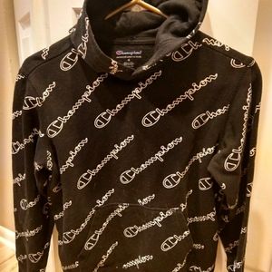 Boys Champion pull over hoodie. All over print
